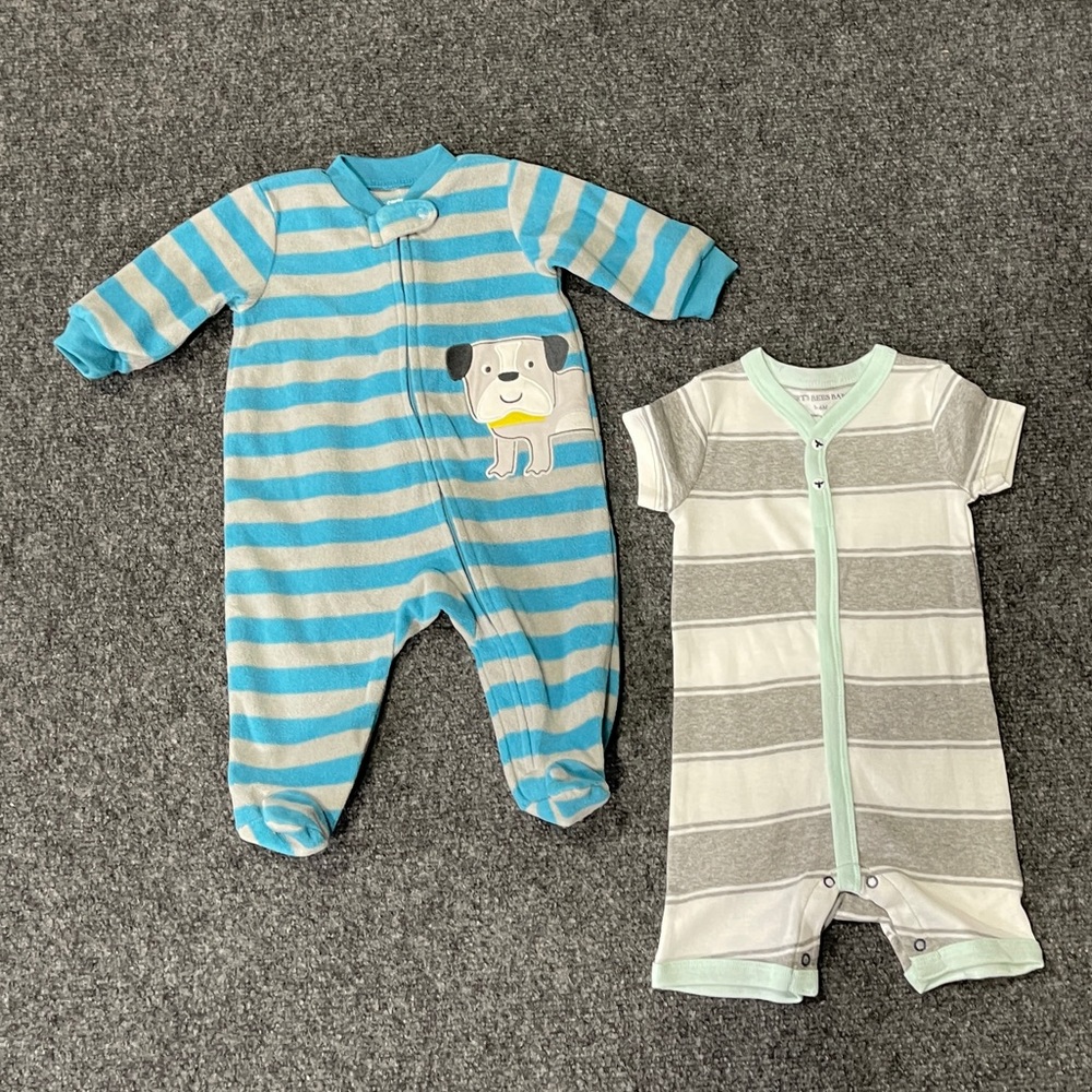 * Bundle BABY Boy 2 Pcs One Piece Sz 3-6 Months